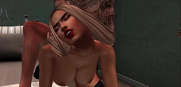  Motel Fuck Blonde in Thigh High Boots and Stockings with Tattooed Guy Secondlife porno sex